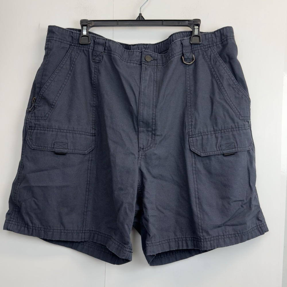 Wrangler Men's Size 42‎ Cotton Cargo Shorts Hiking Camp Casual Navy Blue Canvas